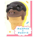 Ice Cream Cat Mascot Figure [5.Chocolate Ice Cream & Chocolate Sauce]