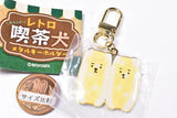 Retro Cafe Dog Metal Key Chain [7.Egg Sandwich Dog]