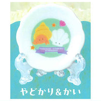 Tsuburana hitomi no Aquarium Miniature Plate [1.Hermit Crab & Shellfish]