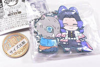 Kimetsu no Yaiba Charabanchoukou Rubber mascot Part.12 [3.Inosuke Hashibira & Shinobu Kocho]