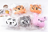 MUZIK TIGER Face Plush Mascot [All 5 type set(Full Complete)]