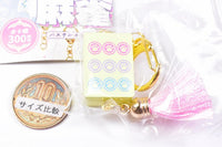 Pastel China Mahjong Tile Clear Mascot [3.Kyu-pin]