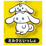 I.CINNAMOROLL yurutto fukkura rubber mascot [5.with Milk]