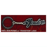 Fender logo metal key ring [3.1960's BOB PERINE or TRANSITION LOGO]