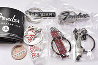 Fender logo metal key ring [All 5 type set(Full Complete)]