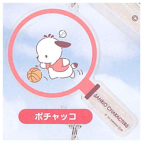 Sanrio Characters mi-tsuketa! Keychain [5.Pochacco]