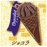 Kracie European Sugar Cone Metal Keychain [2.Chocolate]