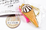 Kracie European Sugar Cone Metal Keychain [3.Strawberry]