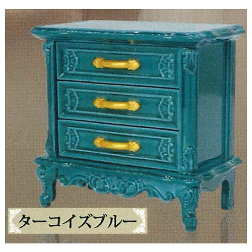 Antique Style Series Chest of Drawers [3.Turquoise blue]