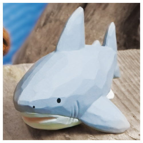 Wood carving artist Seiji Kawasaki Wood Carving Animals Mascot Figure Part.3 [2.Great White Shark]