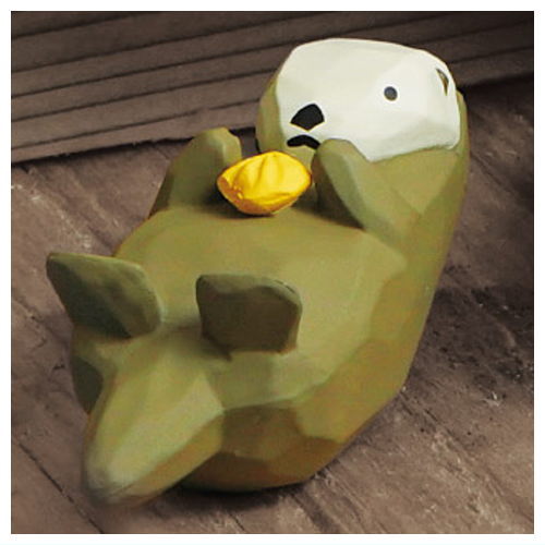 Wood carving artist Seiji Kawasaki Wood Carving Animals Mascot Figure Part.3 [4.Sea otter]