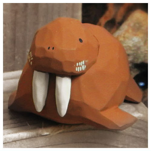 Wood carving artist Seiji Kawasaki Wood Carving Animals Mascot Figure Part.3 [5.Walrus]