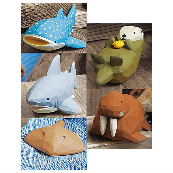 Wood carving artist Seiji Kawasaki Wood Carving Animals Mascot Figure Part.3 [Normal 5 type set (Secret are NOT including)]
