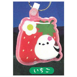 Fukufuku Shimaenaga Pikarin Light Keychain sweet [1.Strawberry]