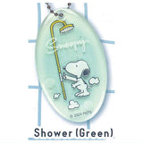 SNOOPY BathTime Clear Keychain [6.Shower(Green)]