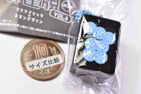 Cute mahjong Real-size clear colorful mahjong tiles vol.4 Clear black x neon design [5.Chi-pin]