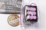 Cute mahjong Real-size clear colorful mahjong tiles vol.4 Clear black x neon design [6.Kyu-pin]