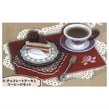 Super real! Classical cafe mascot [2.Chocolate cake and coffee set]