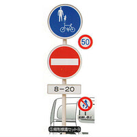 1/24 scale road sign & convex mirror THE road sign [5.Regulatory set B]