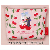 Gaspard and Lisa Face Kinchaku & Pouch Collection [4.Pouch with gusset (beige)]
