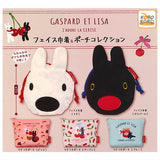 Gaspard and Lisa Face Kinchaku & Pouch Collection [All 5 type set(Full Complete)]