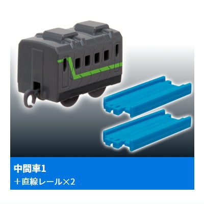 Capsule Plarail Shinkalion Change the World ver. Phantom Shinkalion [2.Intermediate vehicle 1 + Straight rail x 2]