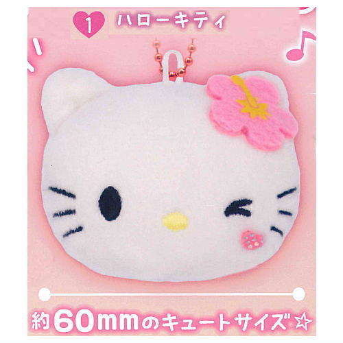 Sanrio Characters Ring Ring Bell Plush Toy Tokimeki Heisei Kogal Design [1.Hello Kitty]