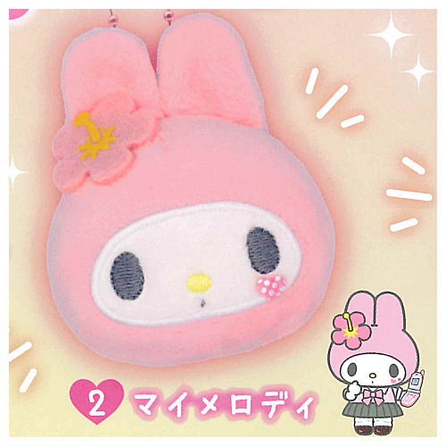 Sanrio Characters Ring Ring Bell Plush Toy Tokimeki Heisei Kogal Design [2.My Melody]