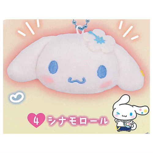 Sanrio Characters Ring Ring Bell Plush Toy Tokimeki Heisei Kogal Design [4.Cinnamoroll]