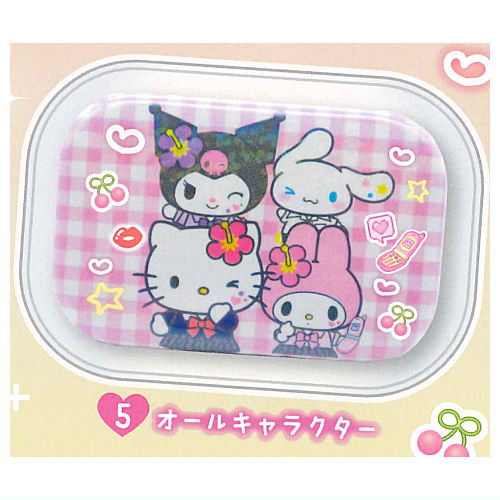 Sanrio Characters Tokimeki Heisei Kogal Purikura Style Can Badge & Cover [5.All Characters]