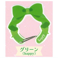 Clear Ribbon Carabiner [4.Green (happy)]