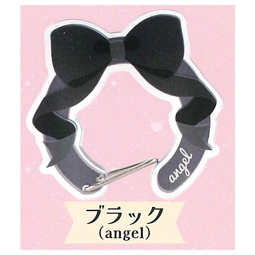 Clear Ribbon Carabiner [7.Black (angel)]