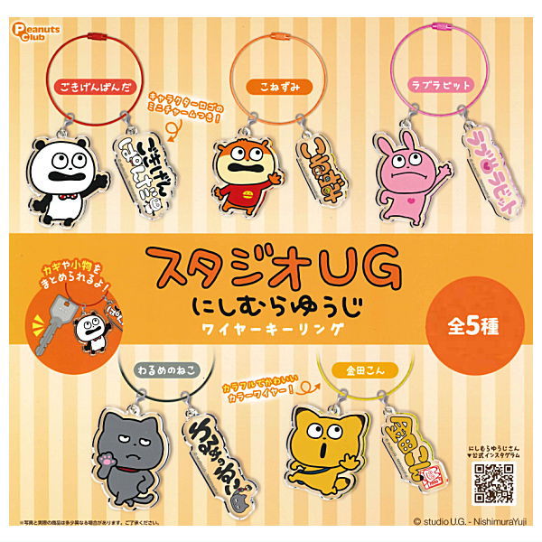 Studio UG Yuji Nishimura Wire Key Ring [All 5 type set (Full Complete)]