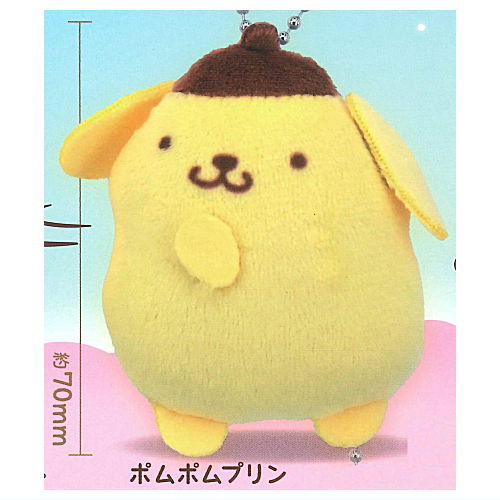 Sanrio Characters Furimuki Plush Ball Chain [1.Pompompurin]