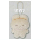 Rabbit Nemu-chan Petit Mascot Plush Toy [4.Milk latte]