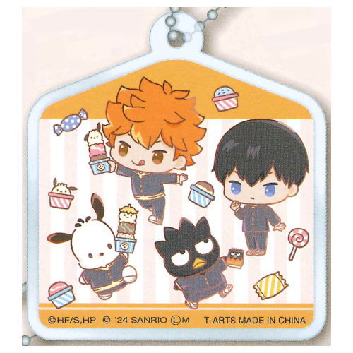 Haikyu!! x Sanrio Characters Acrylic Key Chain Part.2 [2.Shoyo Hinata Pochacco Tobio Kageyama Bad Badtz-Maru]