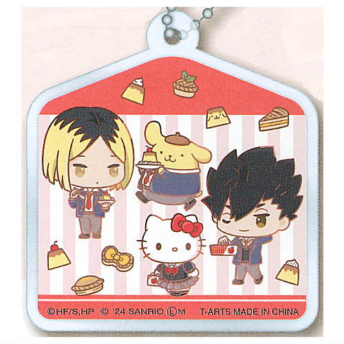 Haikyu!! x Sanrio Characters Acrylic Key Chain Part.2 [4.Kenma Kozume Pompompurin Tetsuro Kuroo Hello Kitty]