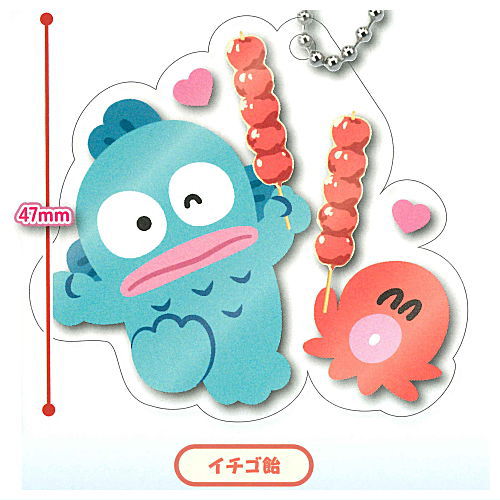Sanrio Hangyodon Acrylic Keychain [1.Strawberry candy]