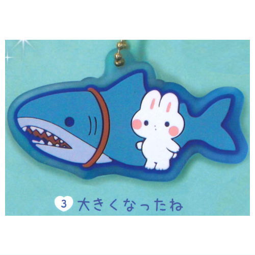 Ayu Rabbit and Shark Clear Rubber Mascot [3.Ookikunattane]