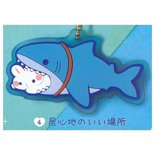 Ayu Rabbit and Shark Clear Rubber Mascot [4.Igokochinoiibasho]