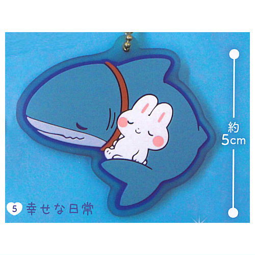 Ayu Rabbit and Shark Clear Rubber Mascot [5.Shiawasenanichijo]