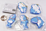 Ayu Rabbit and Shark Clear Rubber Mascot [All 5 type set(Full Complete)]