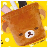 Rilakkuma fuwafuwa face kinchaku [5.Rilakkuma (eyes closed)]