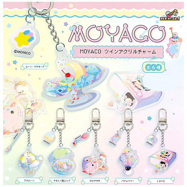 MOYACO Twin Acrylic Charm [All 6 type set(Full Complete)]