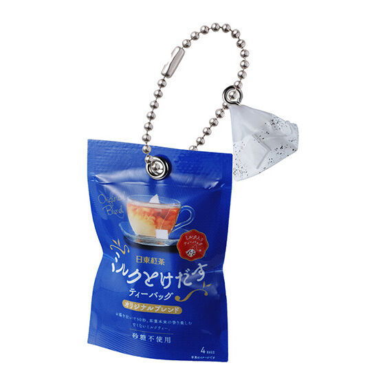 Nittoh Tea Mini Charm [3.Milk Tokedasu Tea Bag Original Blend 4 bags + Tea Bag]