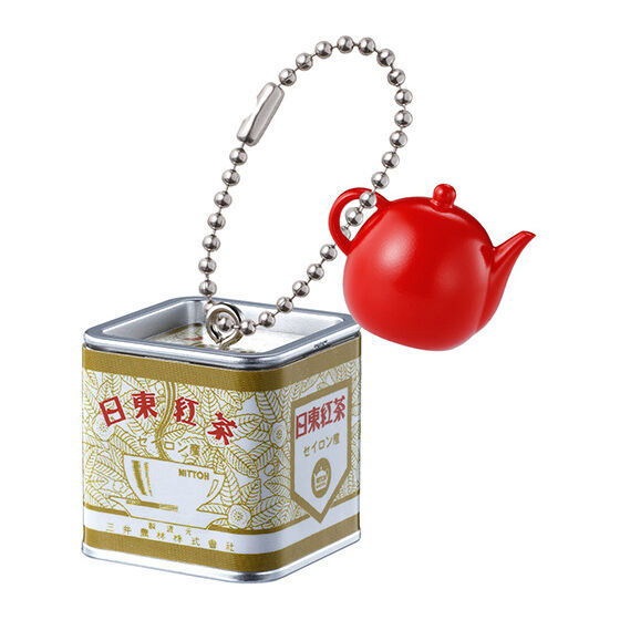 Nittoh Tea Mini Charm [5.[1955] White Can 112.5g + Teapot]
