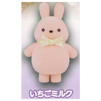 Kirakira Omeme nuinui sofubi flocky mascot [5.Strawberry Milk]