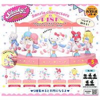 Shaky! Sanrio Characters Merry-go-round PINK [All 5 type set(Full Complete)]