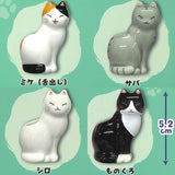 Hokkori cat-shaped single flower vase Part.2 [All 4 type set(Full Complete)]