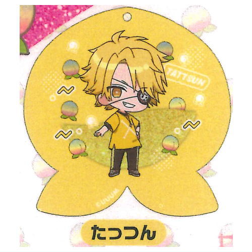 Colorful peach glitter hologram keychain [2.Tattsun]